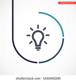 Vector icon bulb 10 EPS . Lorem Ipsum Illustration design