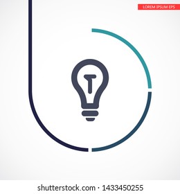 Vector icon bulb 10 EPS . Lorem Ipsum Illustration design