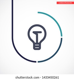 Vector icon bulb 10 EPS . Lorem Ipsum Illustration design