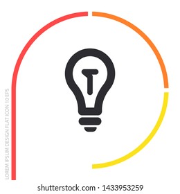 Vector icon bulb 10 EPS . Lorem Ipsum Illustration design
