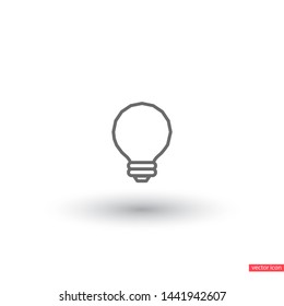 Vector icon bulb 10 EPS . Lorem Ipsum Illustration design