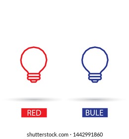 Vector icon bulb 10 EPS . Lorem Ipsum Illustration design