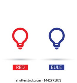 Vector icon bulb 10 EPS . Lorem Ipsum Illustration design