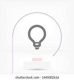 Vector icon bulb 10 EPS . Lorem Ipsum Illustration design