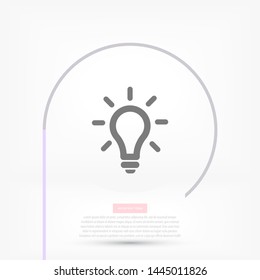 Vector icon bulb 10 EPS . Lorem Ipsum Illustration design
