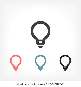 Vector icon bulb 10 EPS . Lorem Ipsum Illustration design