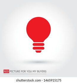 Vector icon bulb 10 EPS . Lorem Ipsum Illustration design
