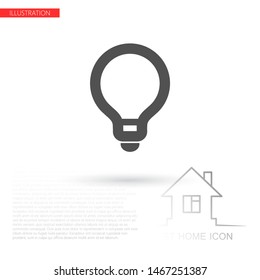 Vector icon bulb 10 EPS . Lorem Ipsum Illustration design
