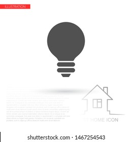 Vector icon bulb 10 EPS . Lorem Ipsum Illustration design