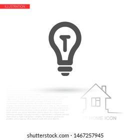 Vector icon bulb 10 EPS . Lorem Ipsum Illustration design