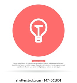 Vector icon bulb 10 EPS . Lorem Ipsum Illustration design