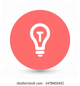 Vector icon bulb 10 EPS . Lorem Ipsum Illustration design
