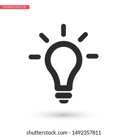 Vector icon bulb 10 EPS . Lorem Ipsum Illustration design