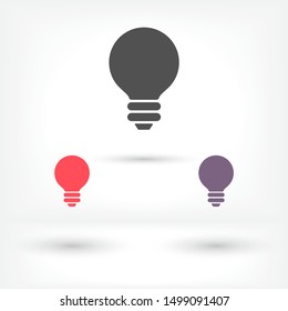 Vector icon bulb 10 EPS . Lorem Ipsum Illustration design