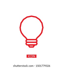 Vector icon bulb 10 EPS . Lorem Ipsum Illustration design