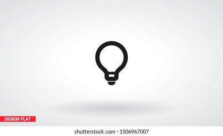 Vector icon bulb 10 EPS . Lorem Ipsum Illustration design