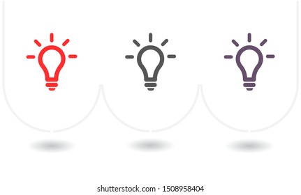 Vector icon bulb 10 EPS . Lorem Ipsum Illustration design