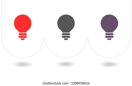 Vector icon bulb 10 EPS . Lorem Ipsum Illustration design