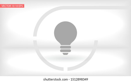 Vector icon bulb 10 EPS . Lorem Ipsum Illustration design