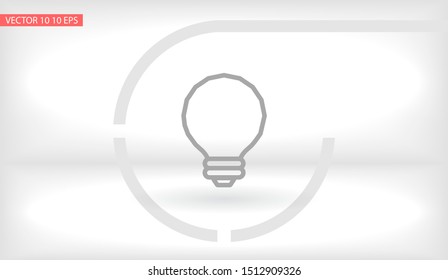 Vector icon bulb 10 EPS . Lorem Ipsum Illustration design