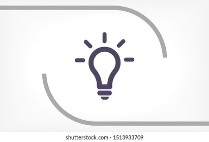 Vector icon bulb 10 EPS . Lorem Ipsum Illustration design