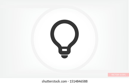 Vector icon bulb 10 EPS . Lorem Ipsum Illustration design