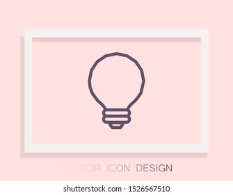 Vector icon bulb 10 EPS . Lorem Ipsum Illustration design