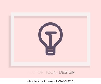 Vector icon bulb 10 EPS . Lorem Ipsum Illustration design