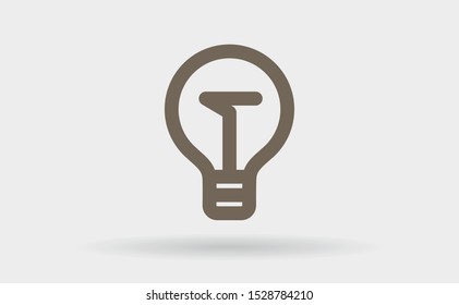 Vector icon bulb 10 EPS . Lorem Ipsum Illustration design