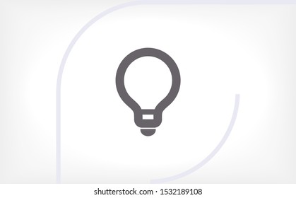 Vector icon bulb 10 EPS . Lorem Ipsum Illustration design