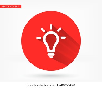 Vector icon bulb 10 EPS . Lorem Ipsum Illustration design