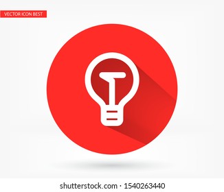 Vector icon bulb 10 EPS . Lorem Ipsum Illustration design