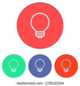 Vector icon bulb 10 EPS . Lorem Ipsum Illustration design