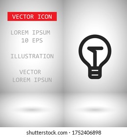 Vector icon bulb 10 EPS . Lorem Ipsum Illustration design