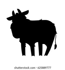 Vector icon of a bull