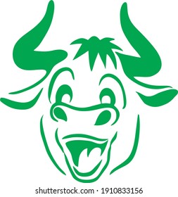 Vector icon of a bull or cow