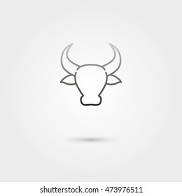 Vector icon bull head