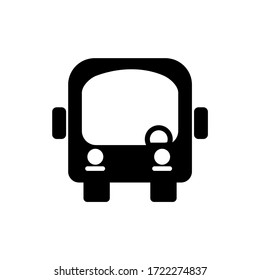 Vector icon of a bus vehicle with EPS format 10