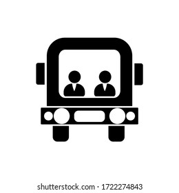 Vector icon of a bus vehicle with EPS format 10