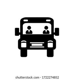 Vector icon of a bus vehicle with EPS format 10