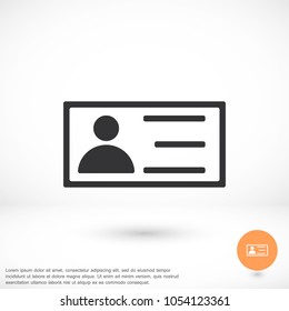 vector icon business card
