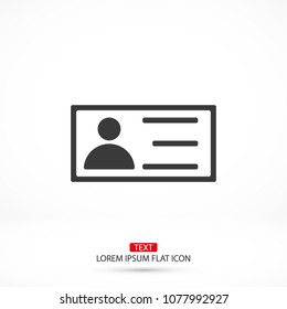 vector icon business card