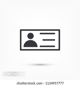vector icon business card