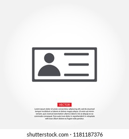 vector icon business card