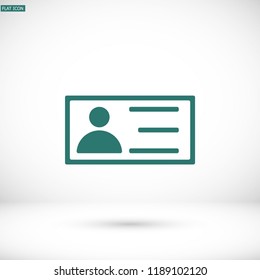 vector icon business card