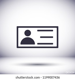 vector icon business card