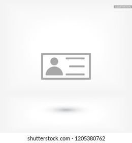 vector icon business card