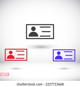 vector icon business card