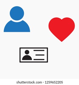 vector icon business card