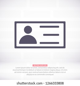 vector icon business card